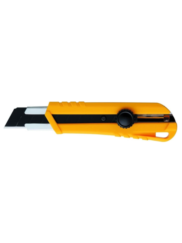 KDS Muratec H-12YE Job Pro 25mm Extra Heavy-Duty Utility Knife with Power Black H-Blade & Screw Lock – Yellow - Image 2