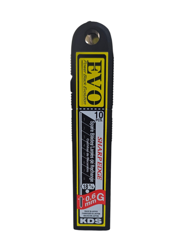 KDS GB-10B EVO Power Black Evolution G-Type Heavy-Duty Cutter Blades 18mm – 10 Pieces
