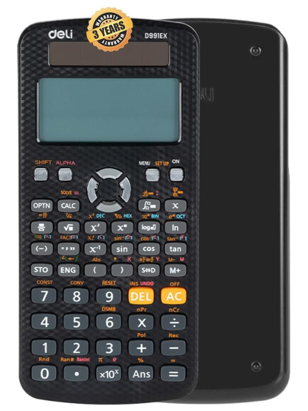 ED991EX Scientific Calculator, 552 Functions, 10+2 Digit Dot Matrix Display, Black for Students & Professionals