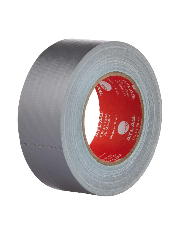 ATLAS Cloth Tape / Duct Tape, Silver, 50mm x 25m – Strong, Durable & Reinforced Adhesive Tape - Image 2
