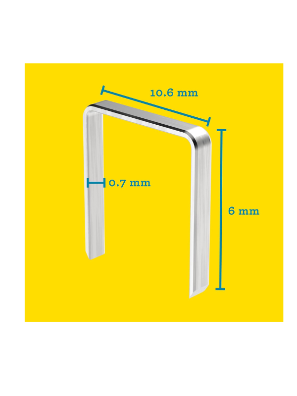 Rapid No.13 Fine Wire Staples 6 mm, 5000 Pieces, Silver - Image 2