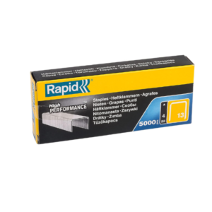 Rapid No.13 Fine Wire Staples 4 mm, 5000 Pieces, Silver