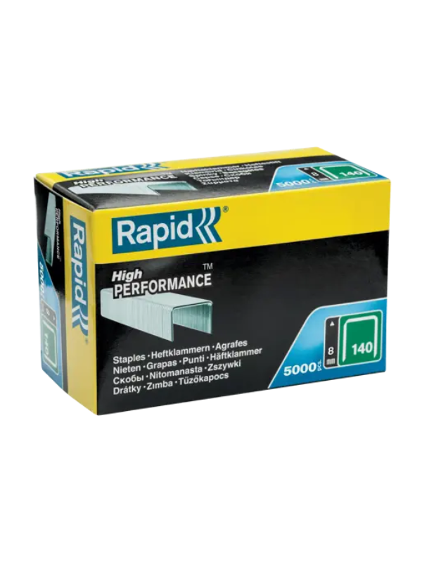 Rapid No.140 Flatwire Staples 8 mm, 5000 Pieces, Silver - Image 2