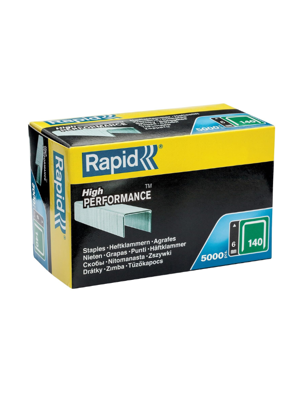 Rapid No.140 Flatwire Staples 6 mm, 5000 Pieces, Silver - Image 5