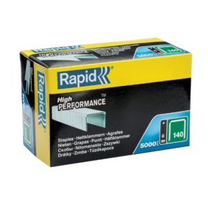 Rapid No.140 Flatwire Staples 6 mm, 5000 Pieces, Silver