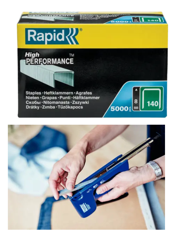 Rapid No.140 Flatwire Staples 8 mm, 5000 Pieces, Silver - Image 5