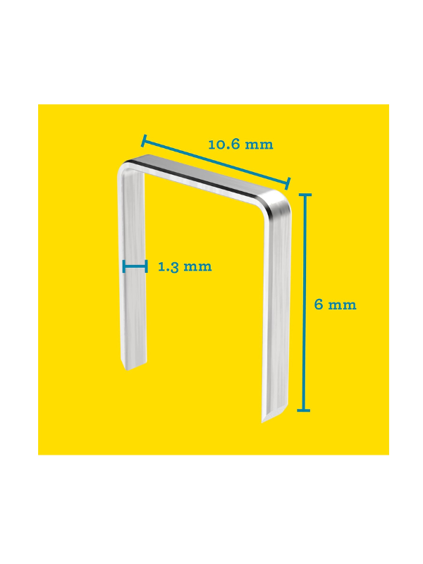 Rapid No.140 Flatwire Staples 6 mm, 5000 Pieces, Silver - Image 6