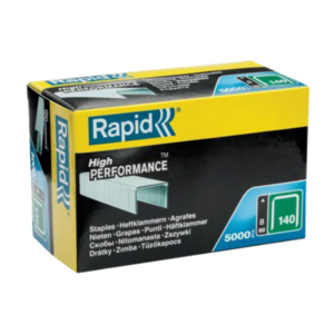Rapid No.140 Flatwire Staples 8 mm, 5000 Pieces, Silver