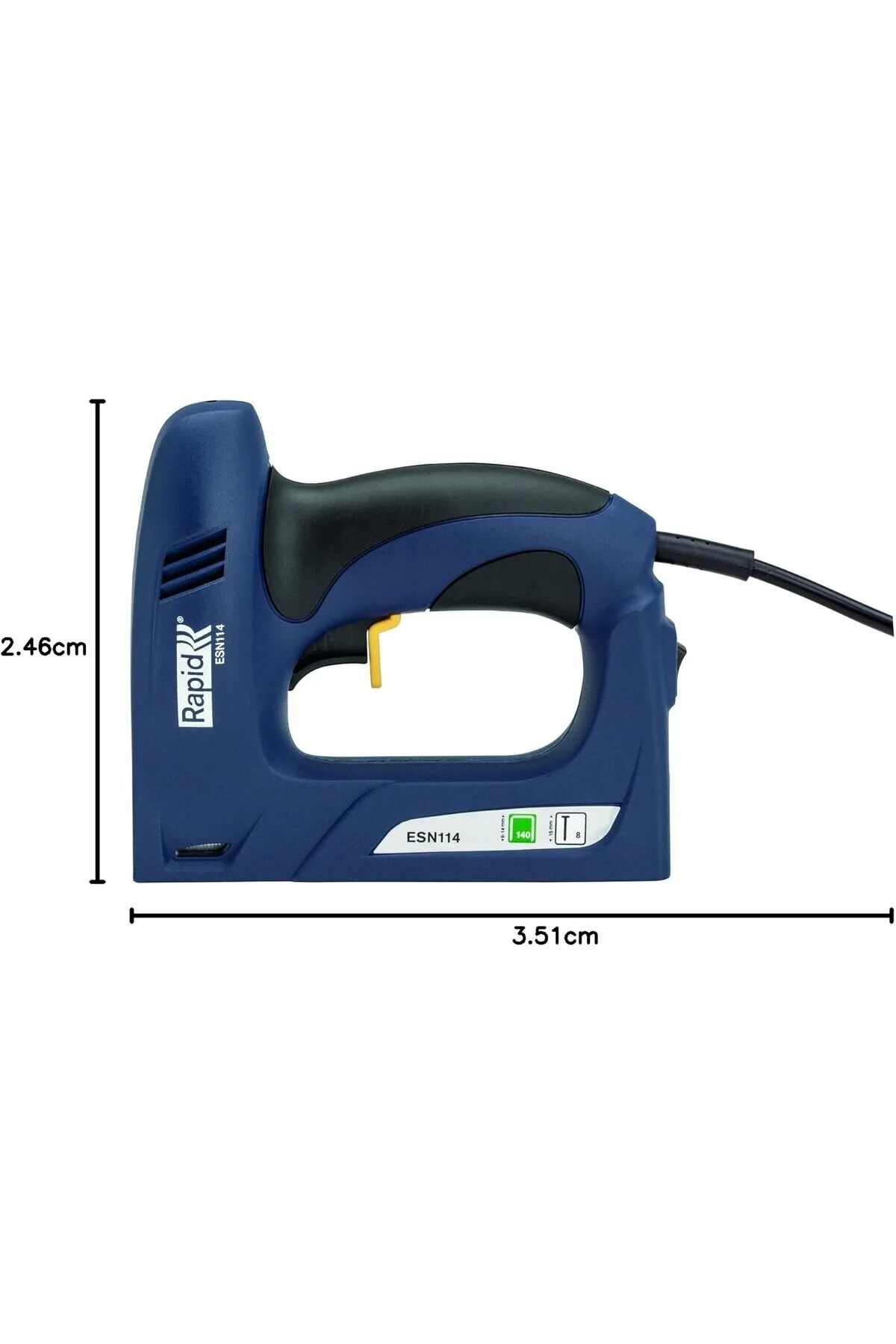Rapid ESN114 Electric Staple Gun & Brad Nailer for DIY, Thin Wood, Cartons and Crafts, 140 Staples (6–14 mm), No. 8 Brads (15 mm) - Image 2