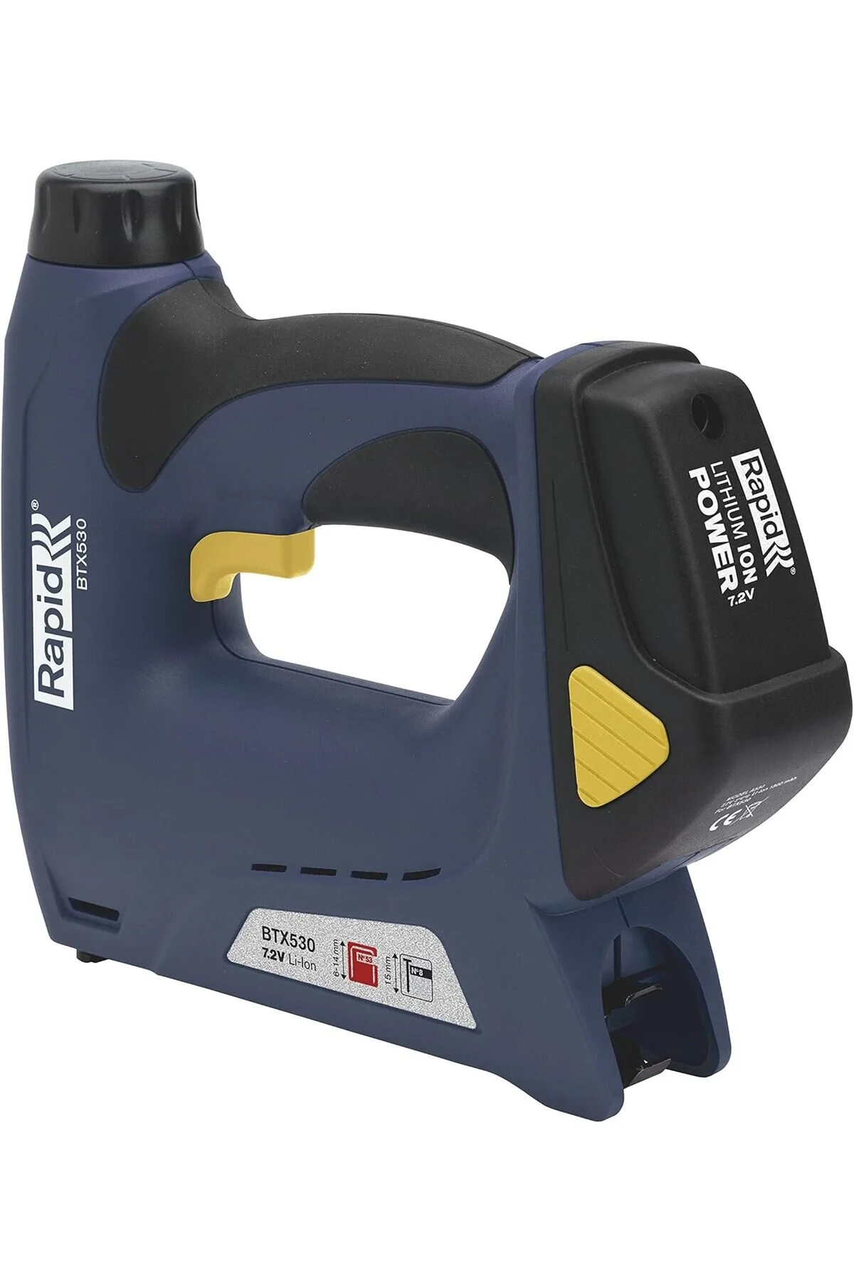 Rapid BTX530 7.2V Cordless Battery Staple Gun for Upholstery, Crafts & DIY, Li-Ion Battery, 1300 Staple Capacity, Safety Nose & Storage Case - Image 2