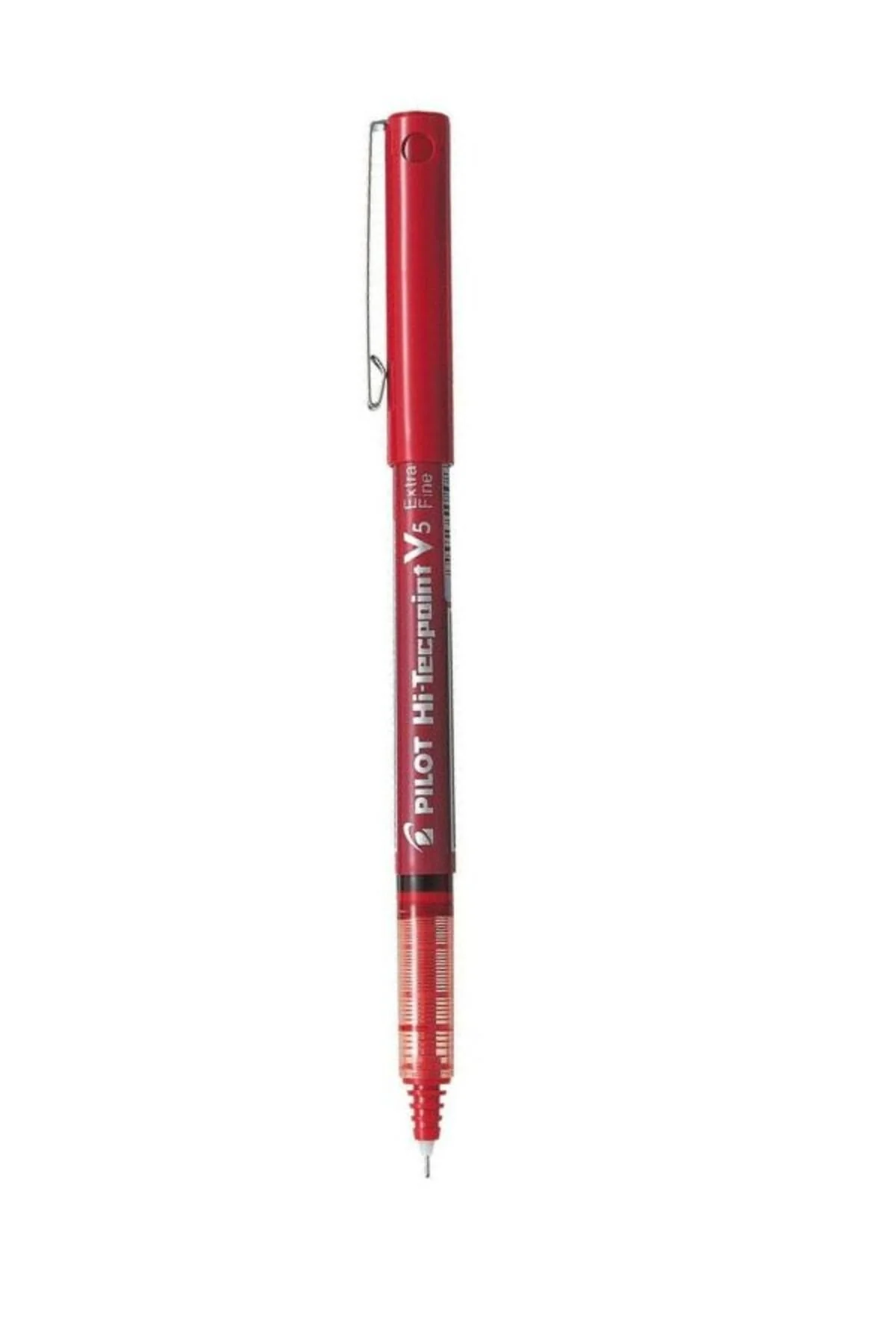 PILOT BX-V5 Hi-Tecpoint Extra-Fine Rollerball Pen, 0.5mm Tip, Red Ink – Pack of 12 - Image 2