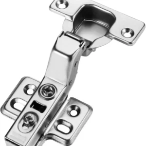 HME Type-C Standard European-Style Soft-Close Inset Cabinet Hinges, Nickel-Plated, 2 Hinges + 8 Screws (1 Pair)