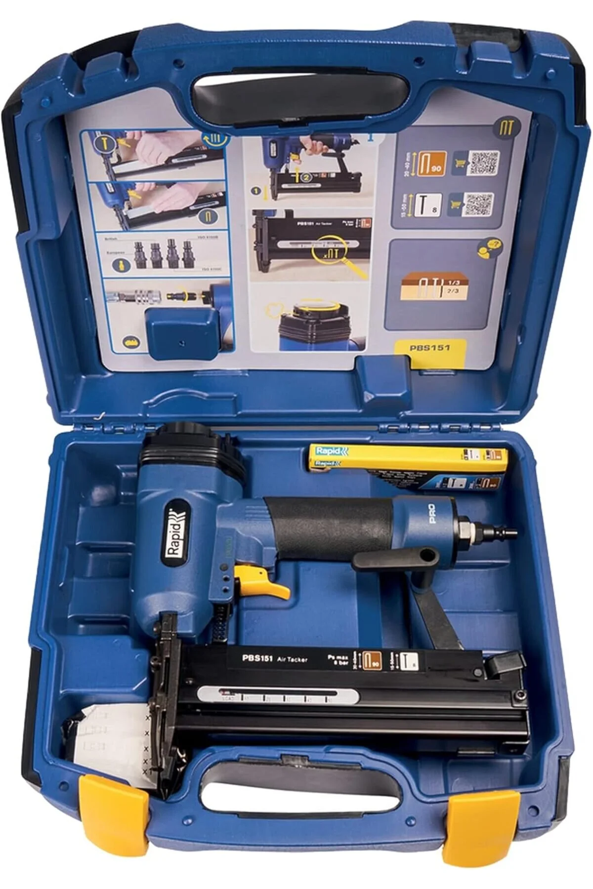 Rapid PBS151 Pneumatic Combi Nailer & Stapler Kit with Accessories - Image 2