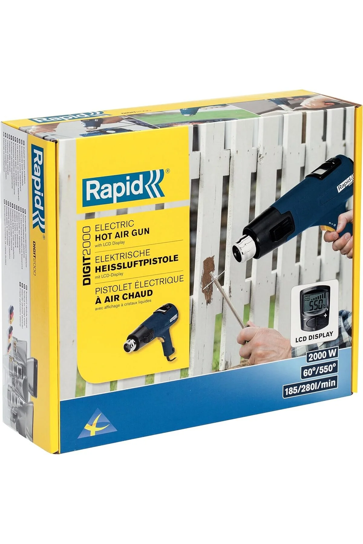 Rapid Digit 2000 Hot Air Gun 2000W with LCD Display, 60–550°C