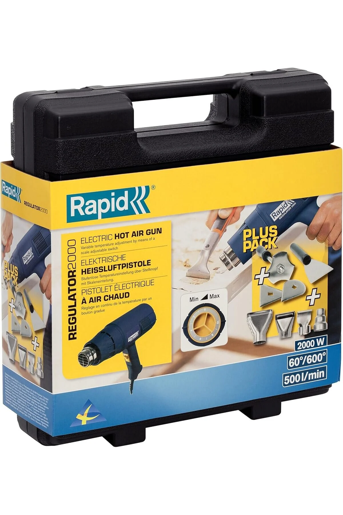 Rapid Regulator 2000 Hot Air Gun 2000W, 60–600°C, 230V - Image 3