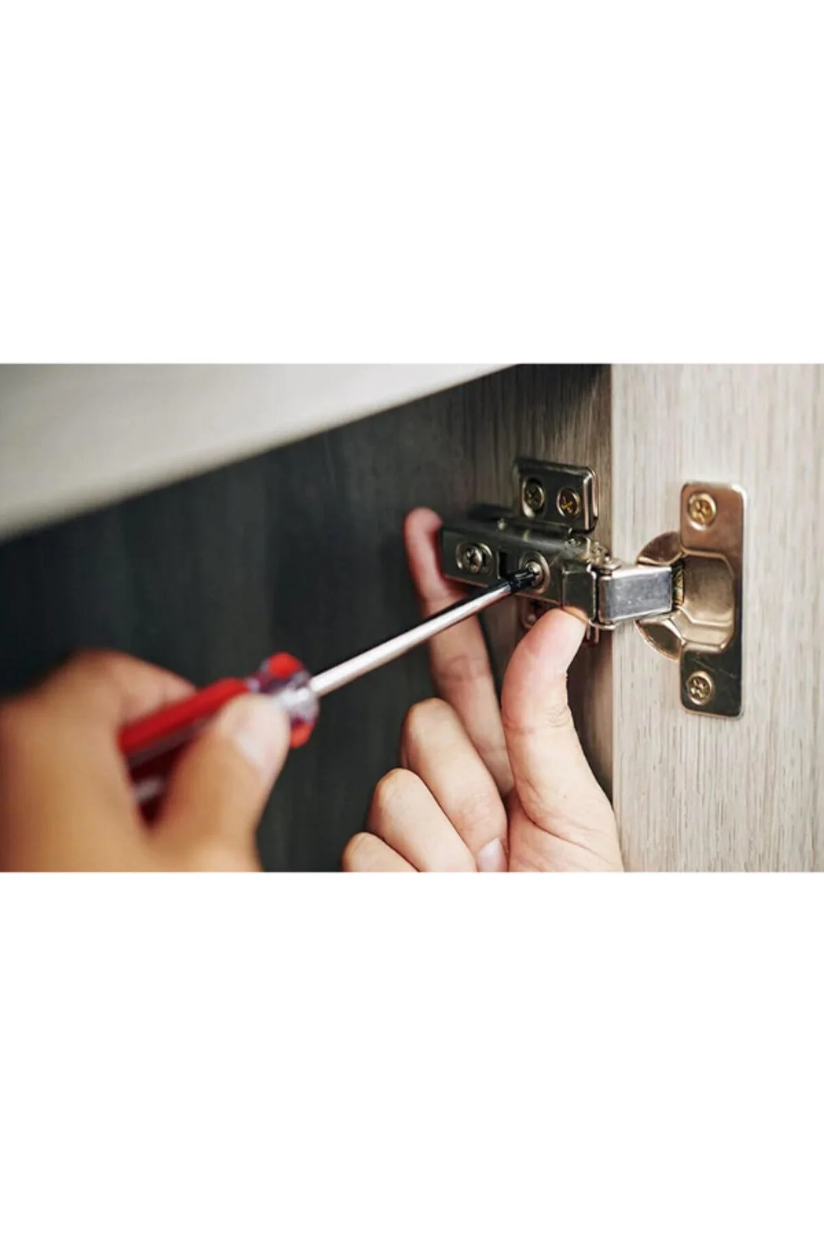 HME Type-C Standard European-Style Soft-Close Inset Cabinet Hinges, Nickel-Plated, 2 Hinges + 8 Screws (1 Pair) - Image 4