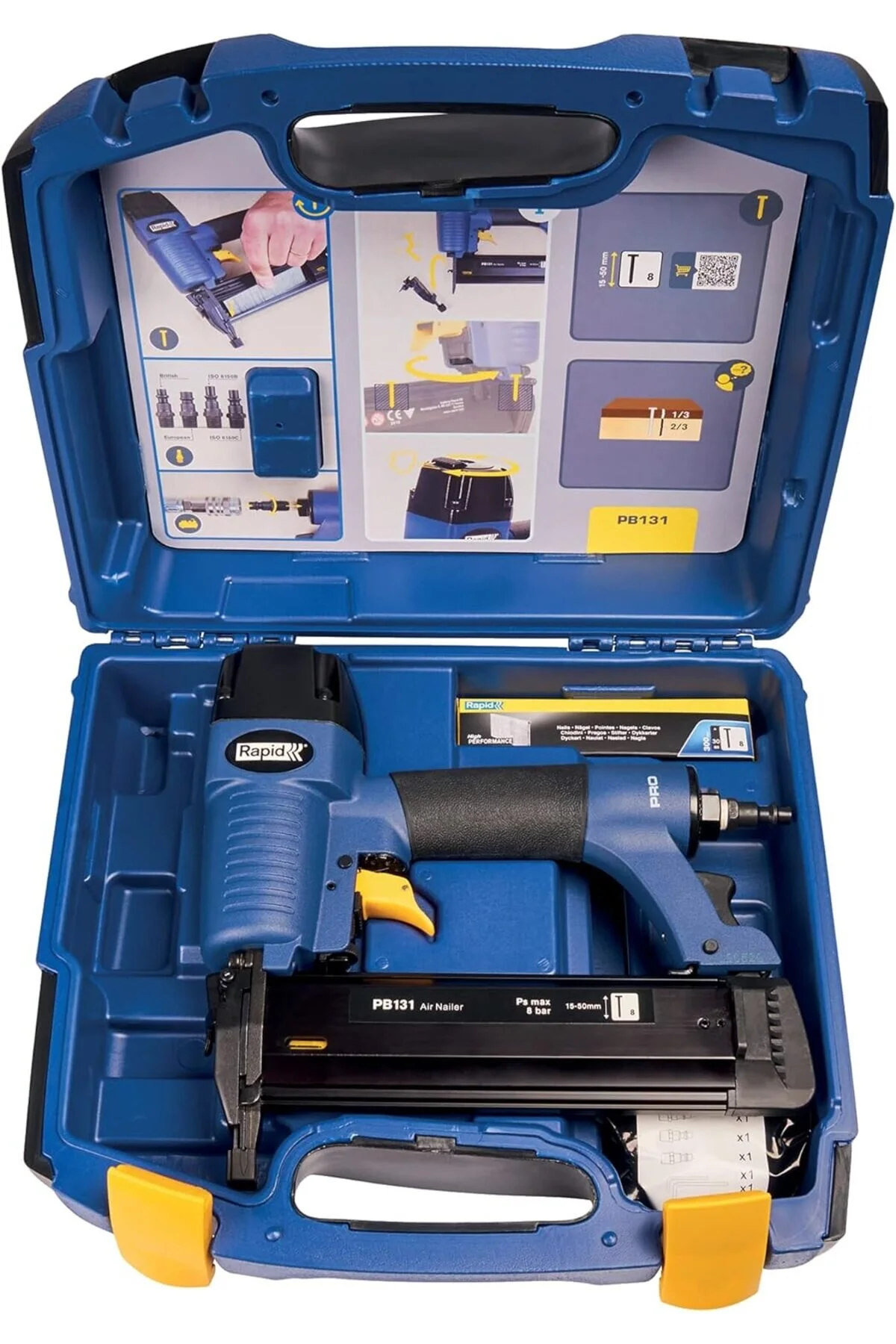 Rapid Airtac Pro PB131 Pneumatic Brad Nailer with 300 Nails - Image 4