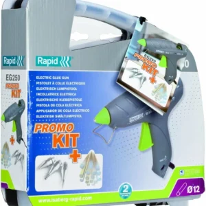 Rapid EG250 250W Hot Glue Gun for DIY & Home Use, 12mm Glue Sticks, Fast Heating, Multi-Surface Bonding, Model 5000117