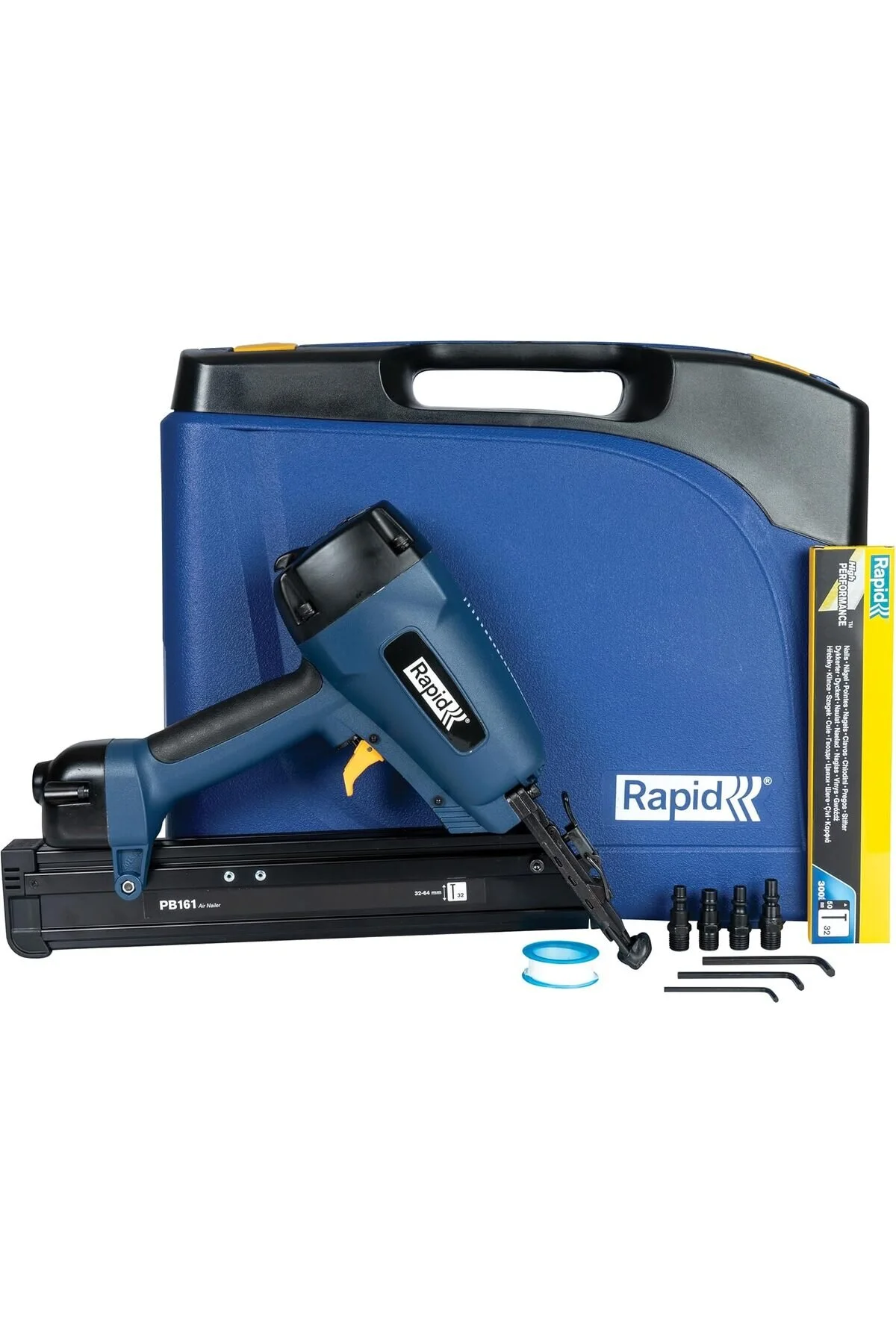 Rapid PRO PB161 Pneumatic Brad Nailer with 300 Brads, Adjustable Nail Depth, Lightweight Magnesium Body and Carry Case, for Woodworking and Door Frame Installation - Image 5