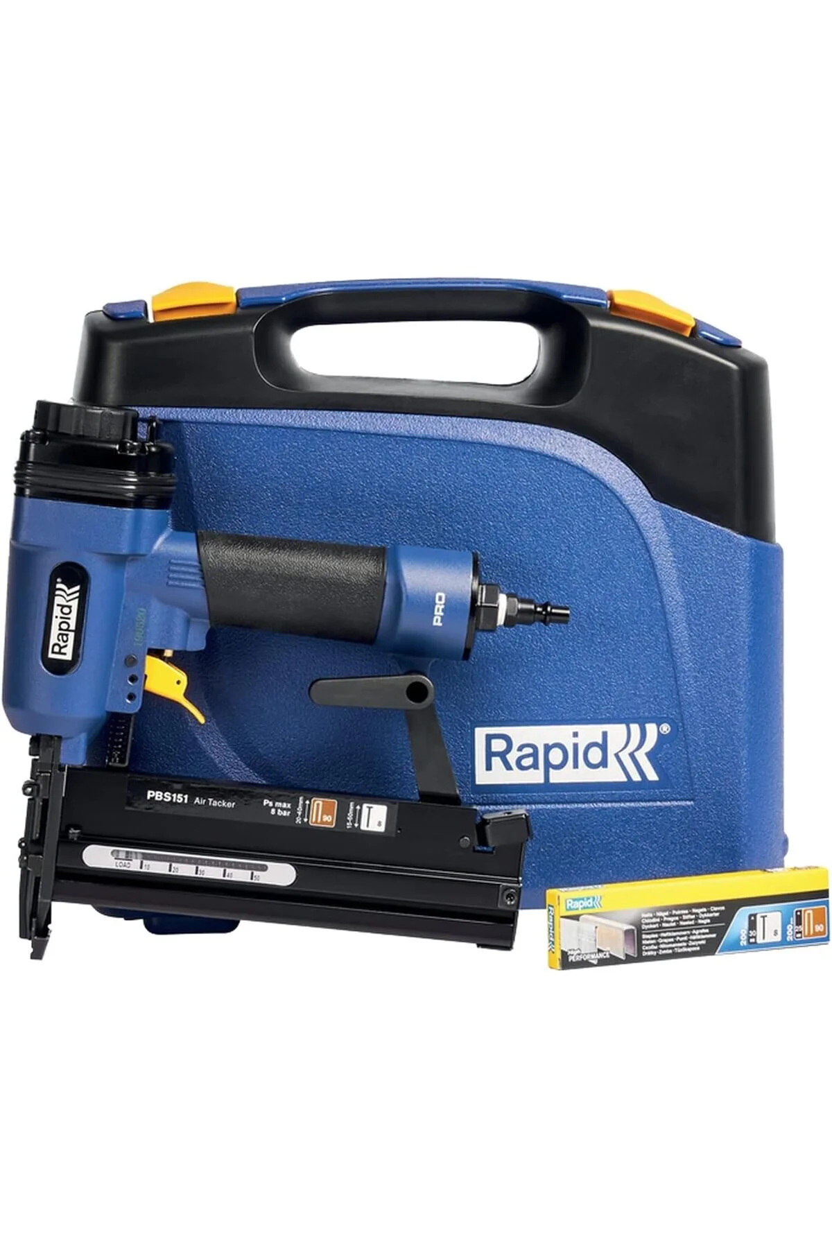 Rapid PBS151 Pneumatic Combi Nailer & Stapler Kit with Accessories