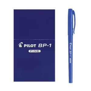 PILOT BP-1 Fine Ballpoint Pen, Blue Ink, 0.7mm Fine Tip – Pack of 12 Pieces