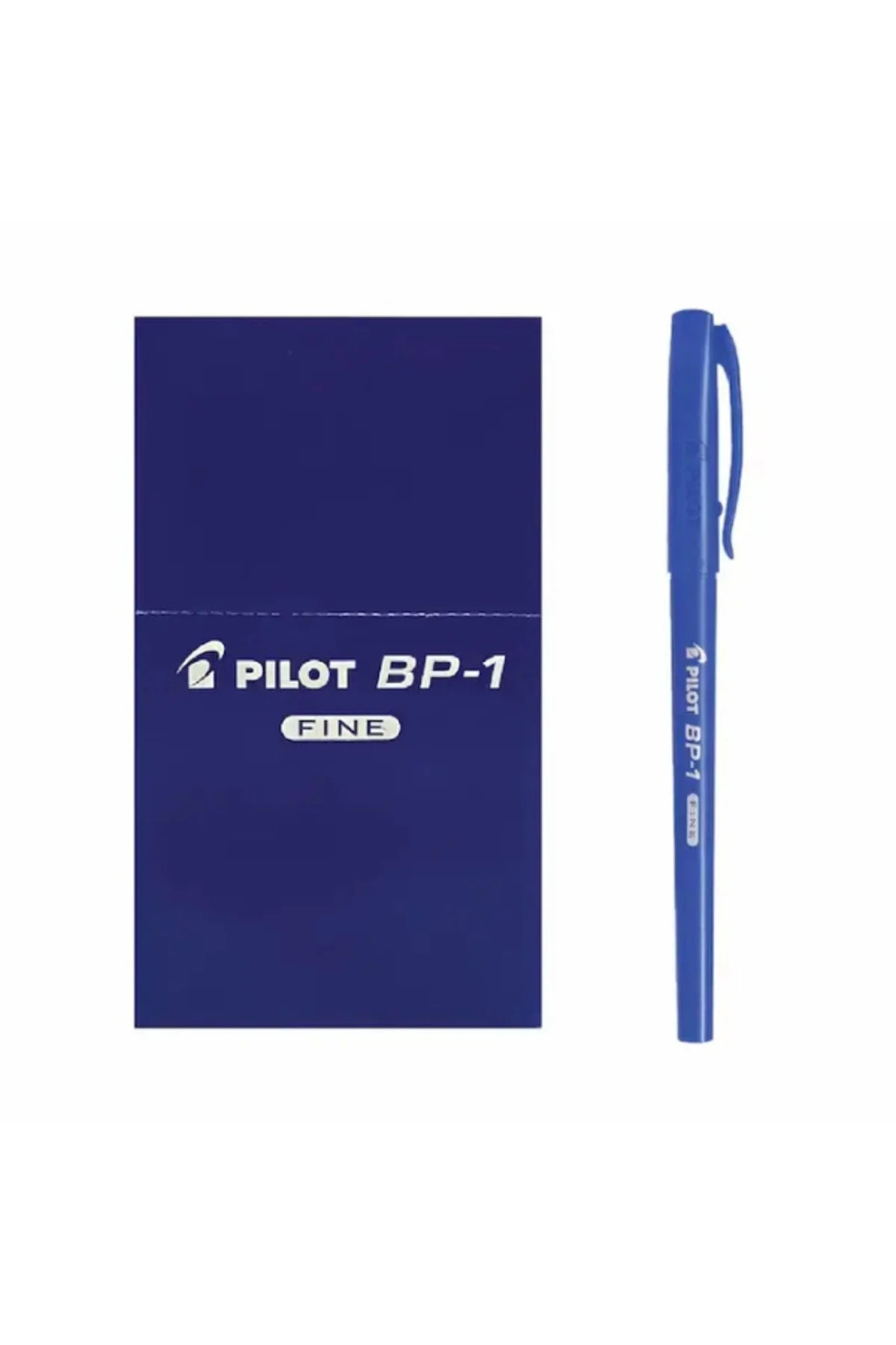 PILOT BP-1 Fine Ballpoint Pen, Blue Ink, 0.7mm Fine Tip – Pack of 12 Pieces