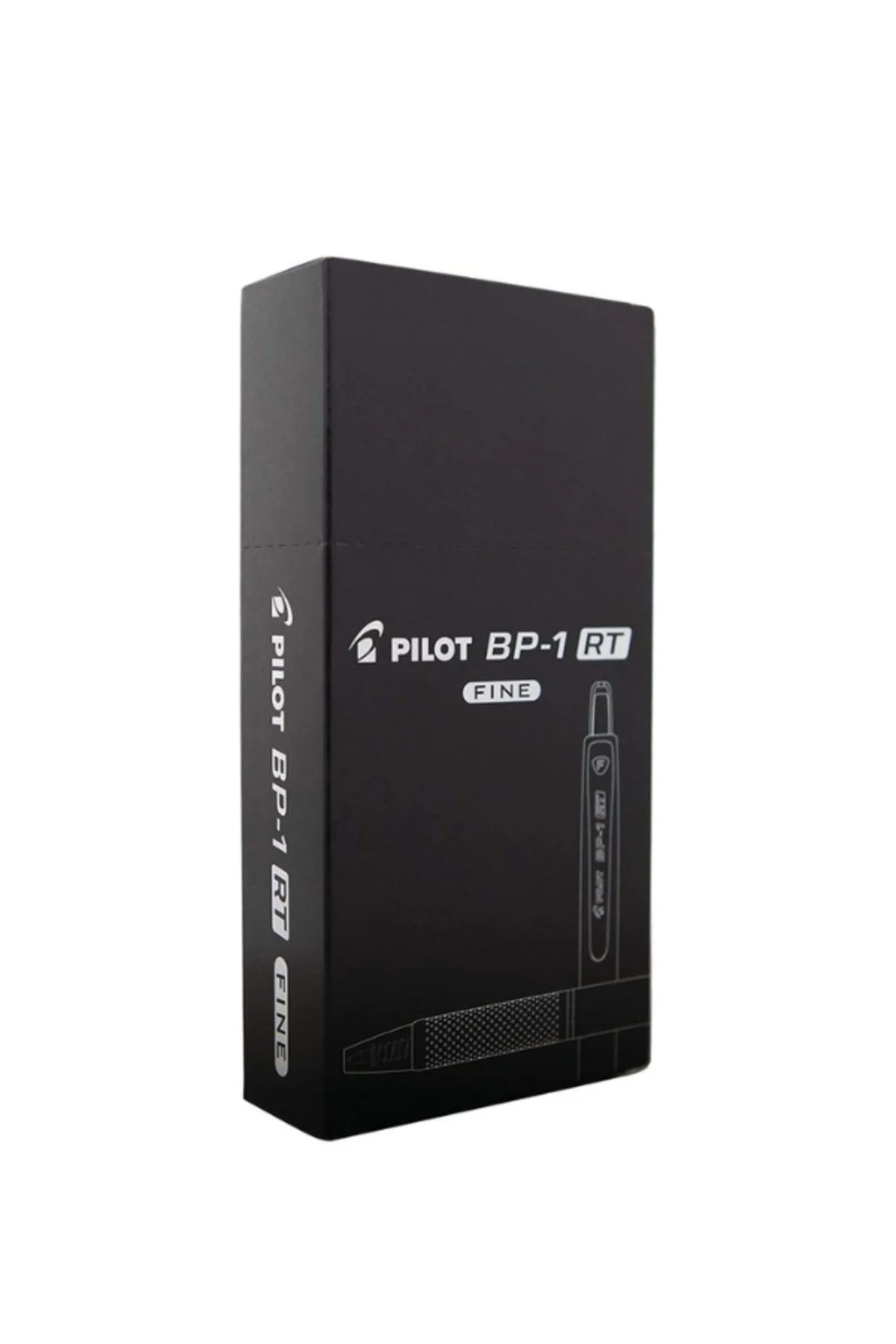PILOT BP-1 RT Fine Retractable Ballpoint Pen, Black Ink, 0.7mm Fine Tip – Box of 12