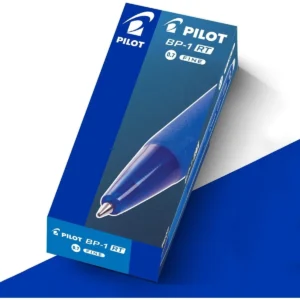 PILOT BP-1 RT Fine Retractable Ballpoint Pen, Blue Ink, 0.3mm Line Width – Pack of 12