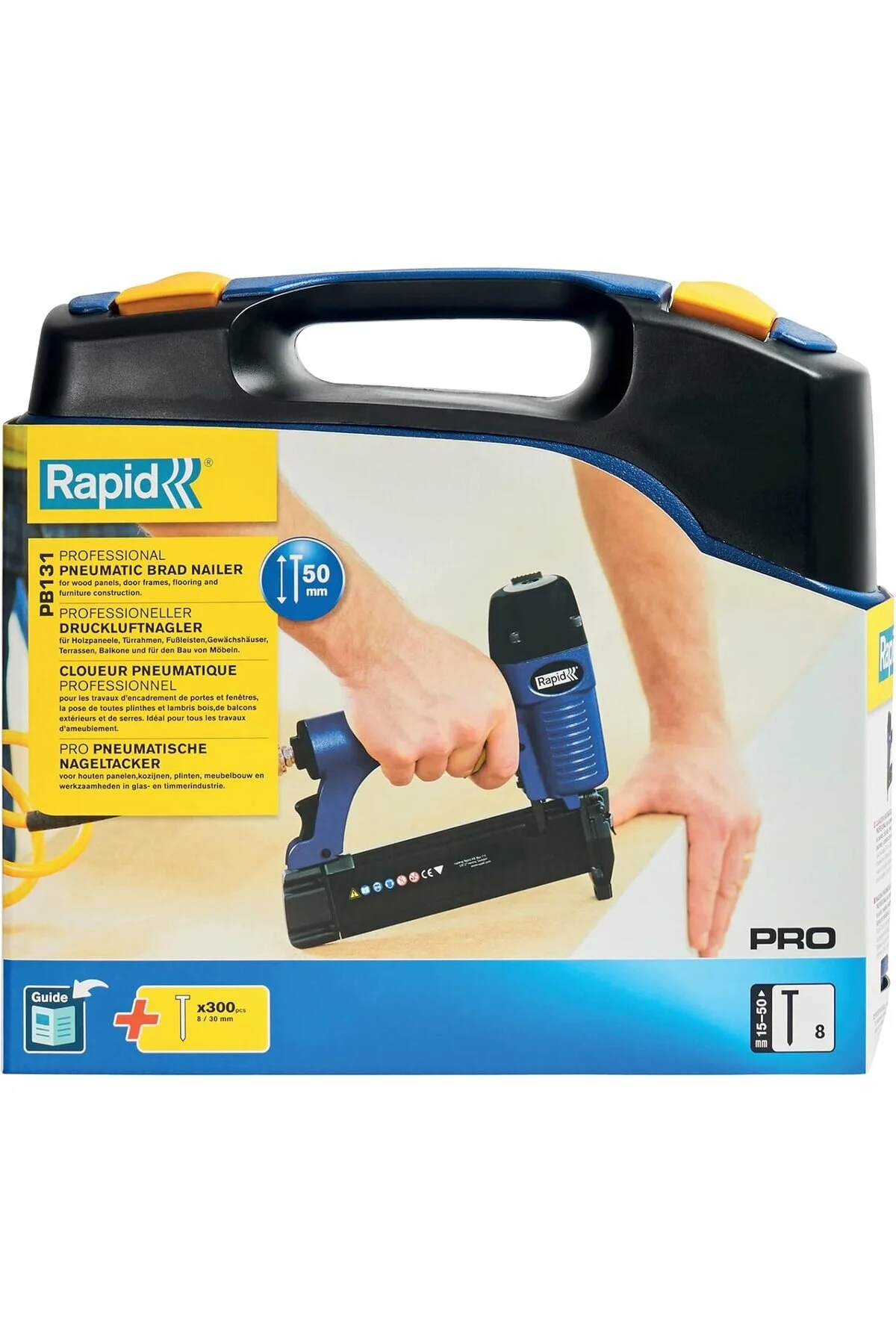 Rapid Airtac Pro PB131 Pneumatic Brad Nailer with 300 Nails - Image 6