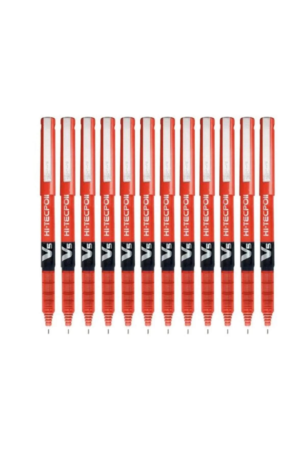 PILOT BX-V5 Hi-Tecpoint Extra-Fine Rollerball Pen, 0.5mm Tip, Red Ink – Pack of 12 - Image 8