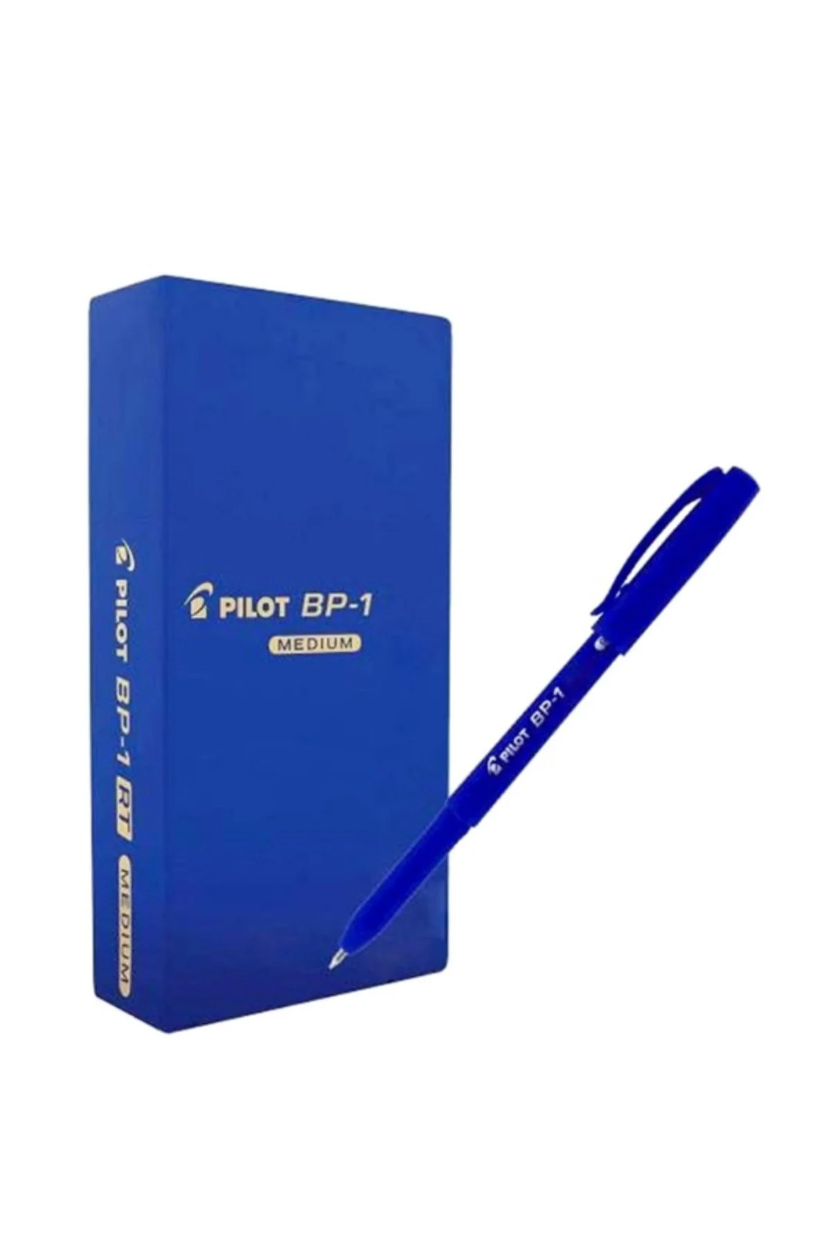 PILOT BP-1 Medium Ballpoint Pen, Blue Ink, 1.0mm Tip – Pack of 12 Pieces