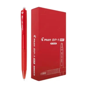 PILOT BP-1 RT Fine Retractable Ballpoint Pen, Red Ink, 0.7mm Fine Tip – Box of 12