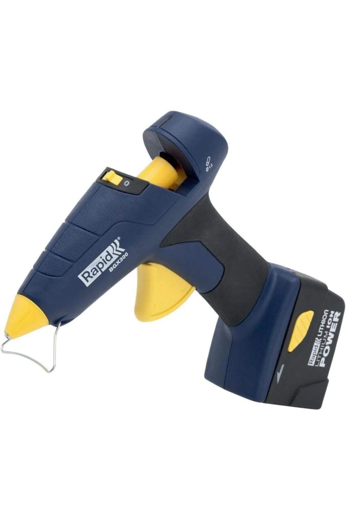 Rapid BGX300 Cordless Hot Glue Gun, 7.4V Lithium-Ion Battery, Fast Heating, 12mm Glue Sticks, 100 g/h Glue Output, Blue - Image 2