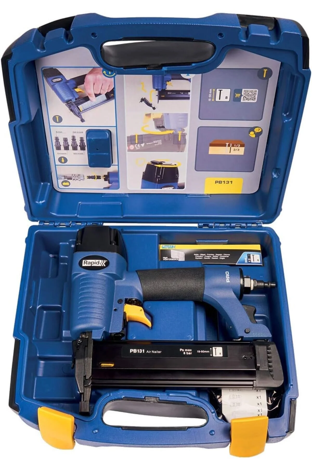 Rapid Airtac Pro PB131 Pneumatic Brad Nailer with 300 Nails - Image 7