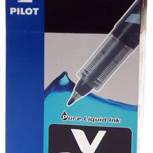 PILOT V Sign Pen, Black Ink, 2mm Fibre Tip – Pack of 12