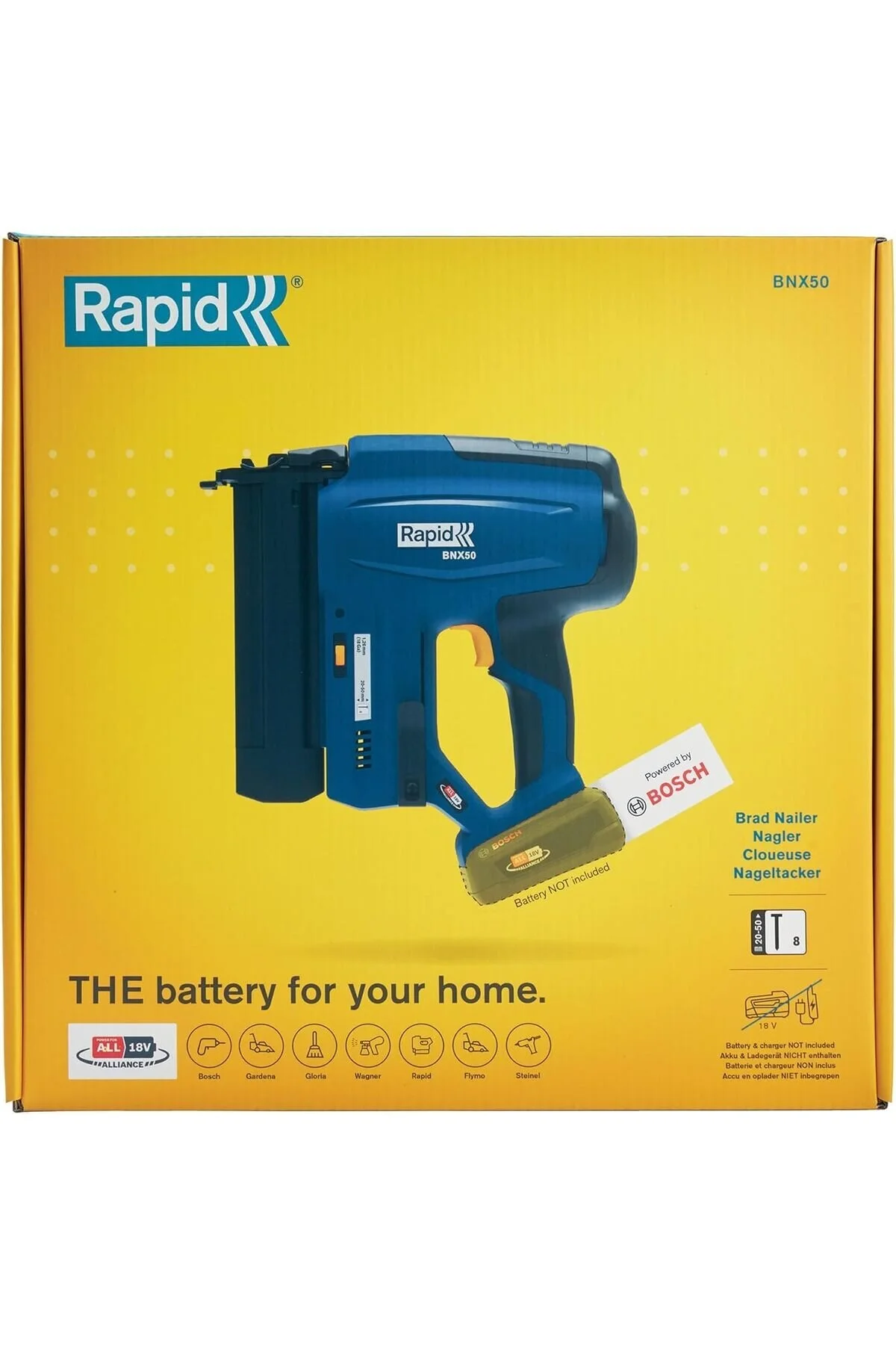 Rapid BNX50 18V Cordless Brad Nailer, Adjustable Depth, Tool Only - Image 8