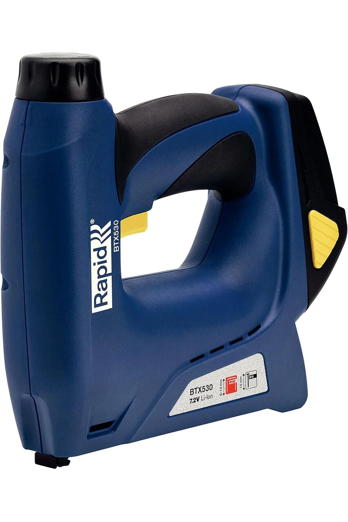 Rapid BTX530 7.2V Cordless Battery Staple Gun for Upholstery, Crafts & DIY, Li-Ion Battery, 1300 Staple Capacity, Safety Nose & Storage Case