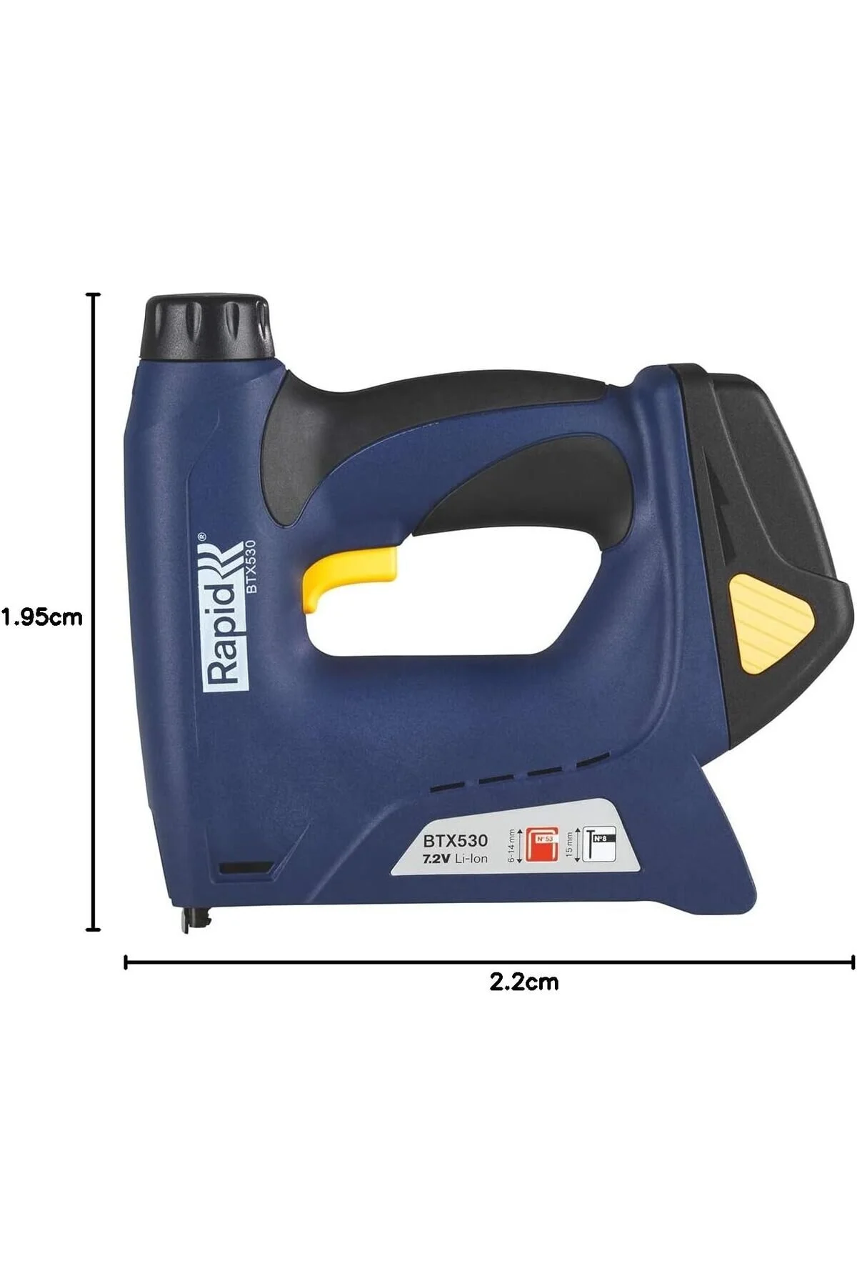 Rapid BTX530 7.2V Cordless Battery Staple Gun for Upholstery, Crafts & DIY, Li-Ion Battery, 1300 Staple Capacity, Safety Nose & Storage Case - Image 9