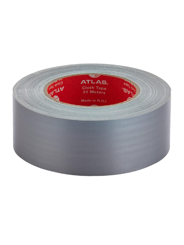 ATLAS Cloth Tape / Duct Tape, Silver, 50mm x 25m – Strong, Durable & Reinforced Adhesive Tape - Image 3