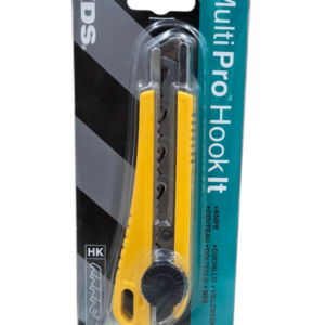 Muratec HK-12 MultiPro Hook Cutter 18mm Heavy-Duty Utility Knife with Screw Lock – Yellow