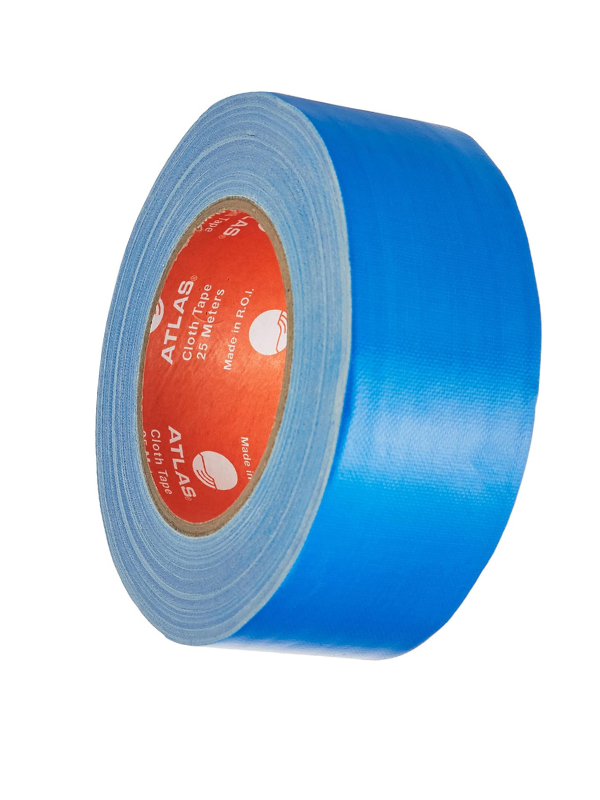 ATLAS Cloth Tape / Duct Tape, Light Blue, 50mm x 25m – Strong, Durable & Reinforced Adhesive Tape - Image 3
