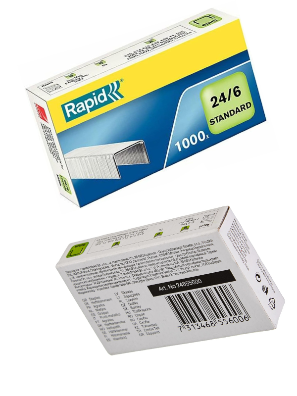 Rapid Standard Staples 24/6 mm, Galvanised Steel, Pack of 5 (5,000 Pieces) – Office & School Use - Image 3