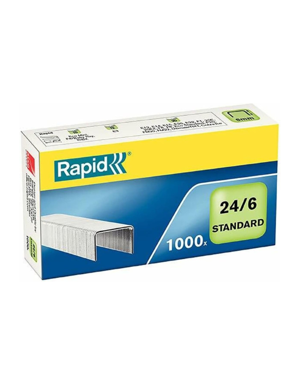 Rapid Standard Staples 24/6 mm, Galvanised Steel, Pack of 5 (5,000 Pieces) – Office & School Use - Image 5