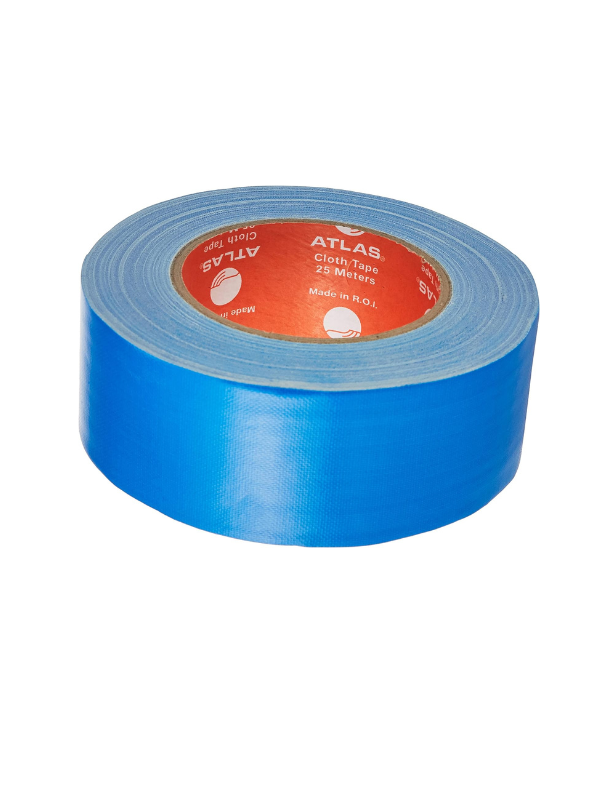 ATLAS Cloth Tape / Duct Tape, Light Blue, 50mm x 25m – Strong, Durable & Reinforced Adhesive Tape
