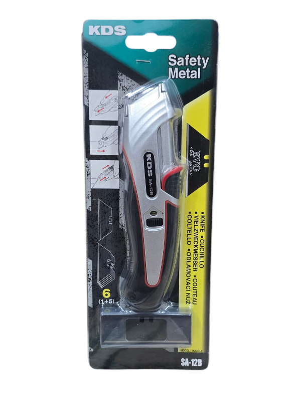 Muratec KDS SA-12B Safety Metal Cutter with 5 Power Black Blades – Heavy Duty