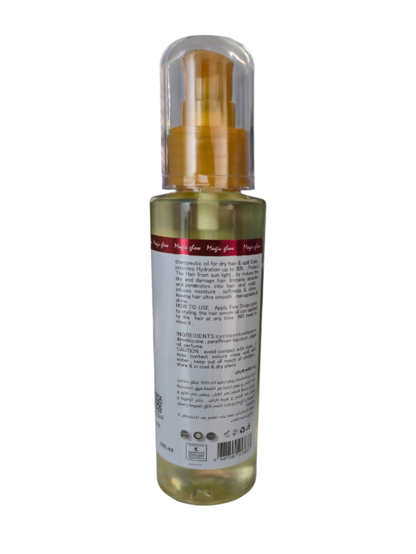 Magic Glow Argan Hair Serum with Keratin, Treatment Oils & Silicone, 100ml - Image 4