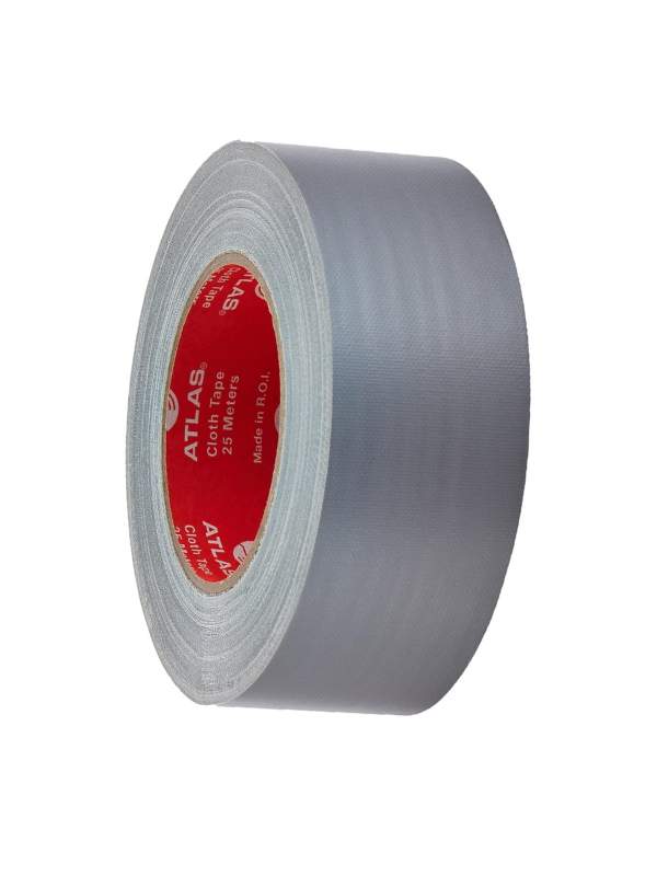 ATLAS Cloth Tape / Duct Tape, Silver, 50mm x 25m – Strong, Durable & Reinforced Adhesive Tape - Image 4