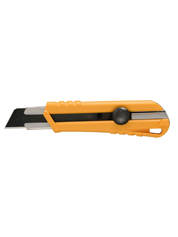 KDS Muratec H-12YE Job Pro 25mm Extra Heavy-Duty Utility Knife with Power Black H-Blade & Screw Lock – Yellow - Image 5