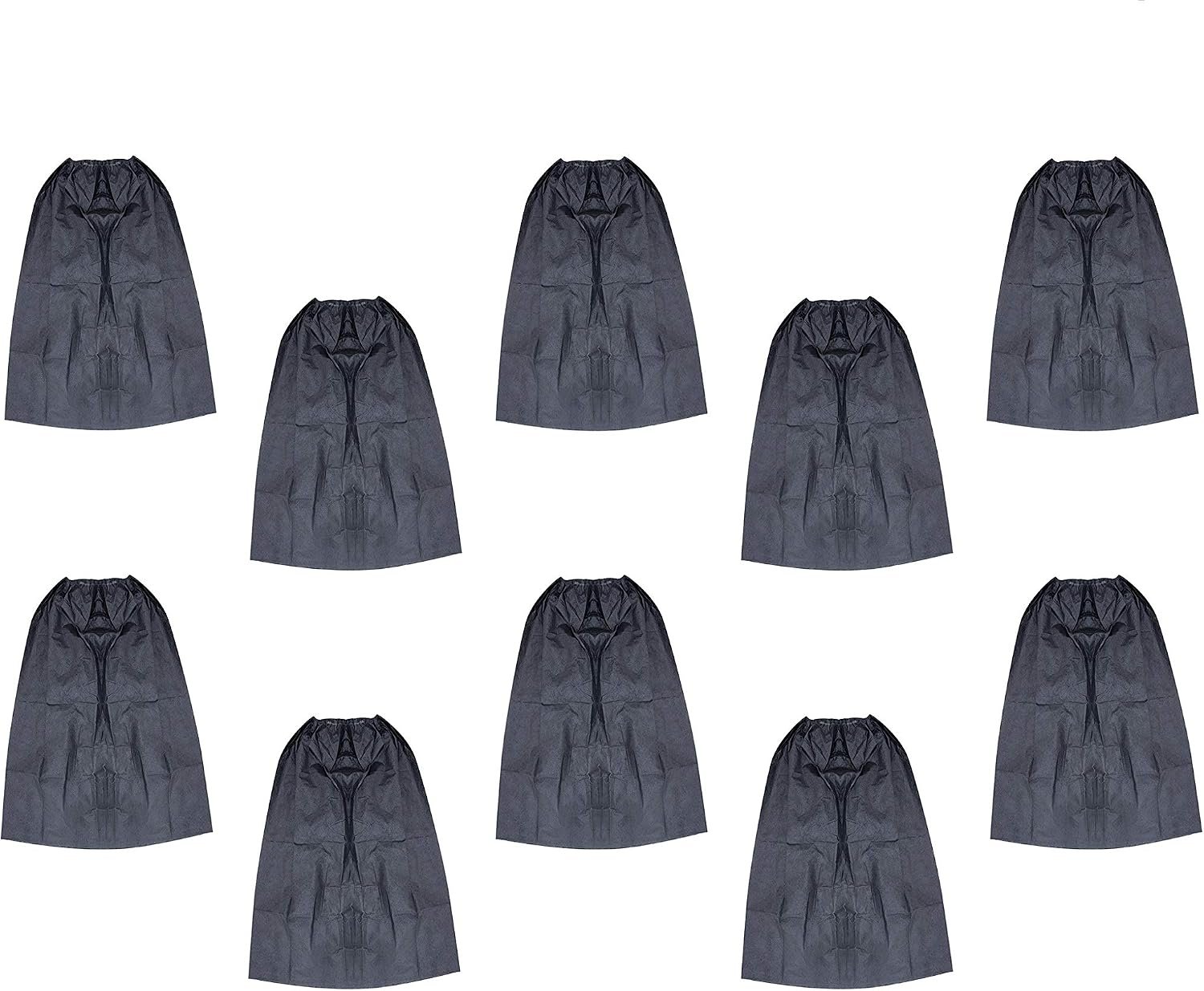 Disposable Black Salon Gown for Facial, Waxing, Spa & Massage, Non-Woven Unisex Gown, Pack of 10 Pieces (1 Pack) - Image 6