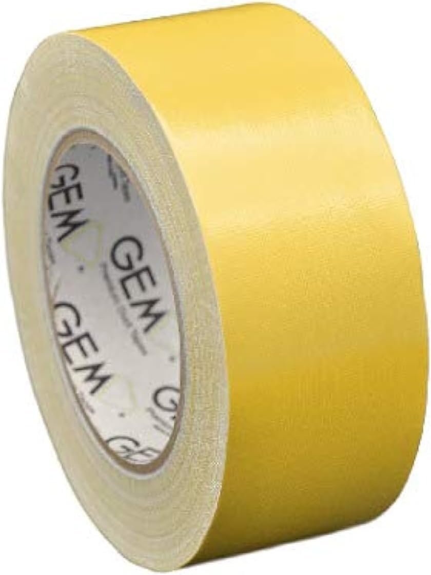 GEM Premium Cloth Duct Tape, Yellow, 50mm x 25m – Strong, Durable & Reinforced Adhesive Tape - Image 3